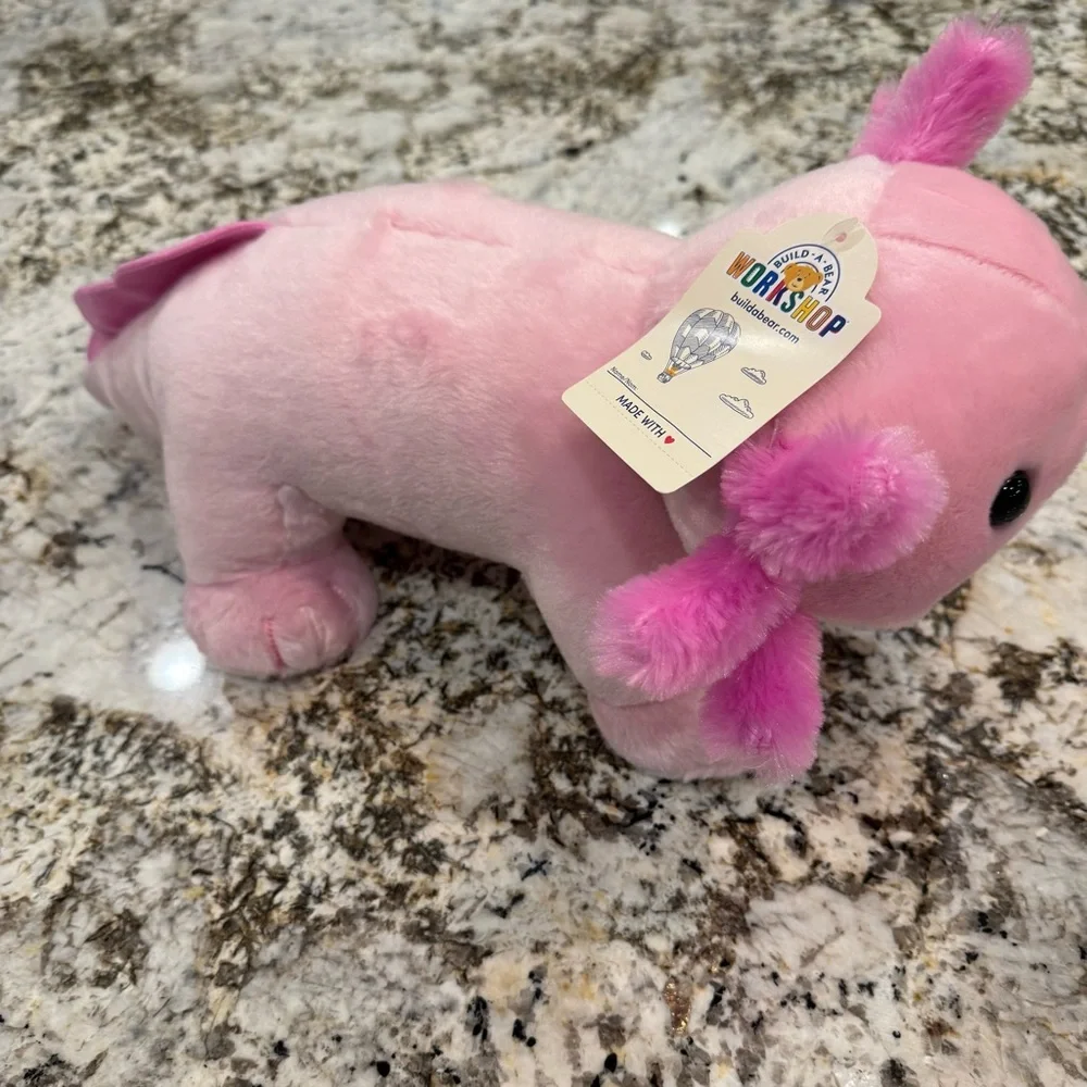 Build a Bear Lot - Includes 2 Mini Baby & 1 Pink Axolotl Plush Animals